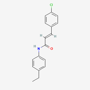 molecular formula C17H16ClNO B5505480 3-(4-氯苯基)-N-(4-乙基苯基)丙烯酰胺 