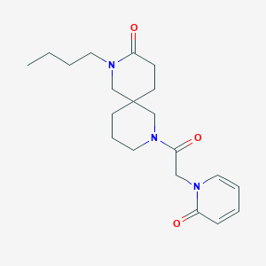 molecular formula C20H29N3O3 B5505489 2-butyl-8-[(2-oxo-1(2H)-pyridinyl)acetyl]-2,8-diazaspiro[5.5]undecan-3-one 