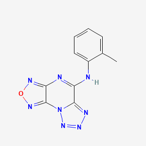 molecular formula C11H8N8O B5505502 N-(2-methylphenyl)[1,2,5]oxadiazolo[3,4-e]tetrazolo[1,5-a]pyrazin-5-amine 