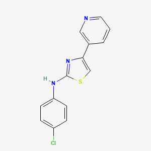 molecular formula C14H10ClN3S B5505504 N-(4-氯苯基)-4-(3-吡啶基)-1,3-噻唑-2-胺 