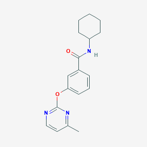 molecular formula C18H21N3O2 B5505506 N-cyclohexyl-3-[(4-methyl-2-pyrimidinyl)oxy]benzamide 