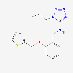 molecular formula C16H19N5OS B5505531 1-propyl-N-[2-(2-thienylmethoxy)benzyl]-1H-tetrazol-5-amine 