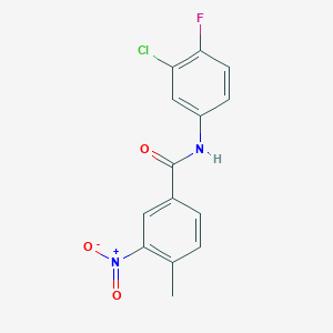 N-(3-chloro-4-fluorophenyl)-4-methyl-3-nitrobenzamide