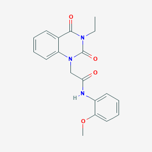 molecular formula C19H19N3O4 B5505598 2-(3-乙基-2,4-二氧代-3,4-二氢-1(2H)-喹唑啉基)-N-(2-甲氧基苯基)乙酰胺 