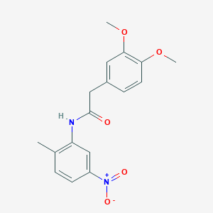 molecular formula C17H18N2O5 B5505616 2-(3,4-dimethoxyphenyl)-N-(2-methyl-5-nitrophenyl)acetamide CAS No. 5742-10-9