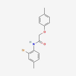 molecular formula C16H16BrNO2 B5505631 N-(2-溴-4-甲基苯基)-2-(4-甲基苯氧基)乙酰胺 
