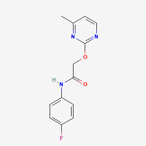 molecular formula C13H12FN3O2 B5505648 N-(4-氟苯基)-2-[(4-甲基-2-嘧啶基)氧基]乙酰胺 