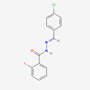 molecular formula C14H10ClIN2O B5505657 N'-(4-chlorobenzylidene)-2-iodobenzohydrazide CAS No. 303088-34-8