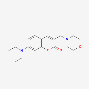 molecular formula C19H26N2O3 B5505678 7-(diethylamino)-4-methyl-3-(4-morpholinylmethyl)-2H-chromen-2-one 