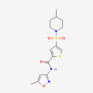 N-(5-methyl-3-isoxazolyl)-4-[(4-methyl-1-piperidinyl)sulfonyl]-2-thiophenecarboxamide