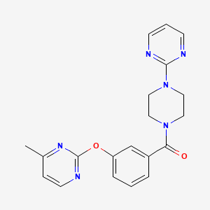 molecular formula C20H20N6O2 B5505734 4-methyl-2-(3-{[4-(2-pyrimidinyl)-1-piperazinyl]carbonyl}phenoxy)pyrimidine 
