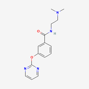 molecular formula C15H18N4O2 B5505787 N-[2-(二甲氨基)乙基]-3-(2-嘧啶氧基)苯甲酰胺 