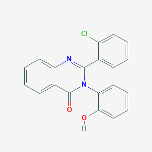 molecular formula C20H13ClN2O2 B5505788 2-(2-chlorophenyl)-3-(2-hydroxyphenyl)-4(3H)-quinazolinone 