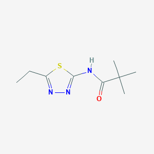 molecular formula C9H15N3OS B5505827 N-(5-ethyl-1,3,4-thiadiazol-2-yl)-2,2-dimethylpropanamide 