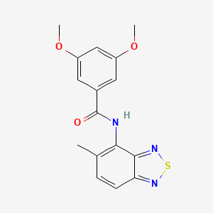 molecular formula C16H15N3O3S B5505828 3,5-dimethoxy-N-(5-methyl-2,1,3-benzothiadiazol-4-yl)benzamide 