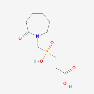 molecular formula C10H18NO5P B5505832 3-{hydroxy[(2-oxo-1-azepanyl)methyl]phosphoryl}propanoic acid 