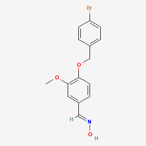molecular formula C15H14BrNO3 B5505860 4-[(4-bromobenzyl)oxy]-3-methoxybenzaldehyde oxime 