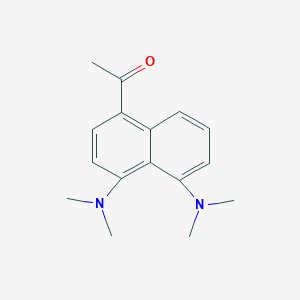 molecular formula C16H20N2O B5505893 1-[4,5-双(二甲氨基)-1-萘基]乙酮 CAS No. 111967-89-6