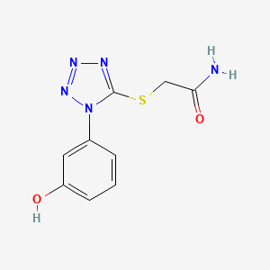 molecular formula C9H9N5O2S B5505899 2-{[1-(3-羟苯基)-1H-四唑-5-基]硫代}乙酰胺 