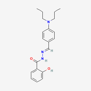 molecular formula C20H25N3O2 B5505965 N'-[4-(dipropylamino)benzylidene]-2-hydroxybenzohydrazide 