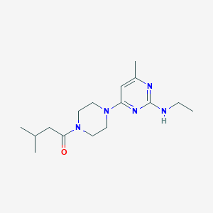 molecular formula C16H27N5O B5505975 N-ethyl-4-methyl-6-[4-(3-methylbutanoyl)-1-piperazinyl]-2-pyrimidinamine 