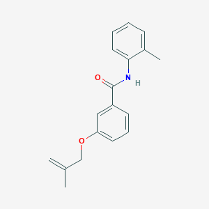 molecular formula C18H19NO2 B5506040 N-(2-methylphenyl)-3-[(2-methyl-2-propen-1-yl)oxy]benzamide 