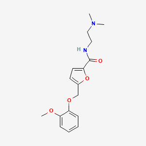 molecular formula C17H22N2O4 B5506050 N-[2-(二甲氨基)乙基]-5-[(2-甲氧基苯氧基)甲基]-2-呋喃酰胺 