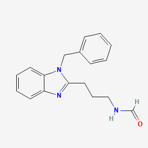 molecular formula C18H19N3O B5506053 [3-(1-benzyl-1H-benzimidazol-2-yl)propyl]formamide 