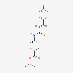 molecular formula C19H18FNO3 B5506069 isopropyl 4-{[3-(4-fluorophenyl)acryloyl]amino}benzoate 