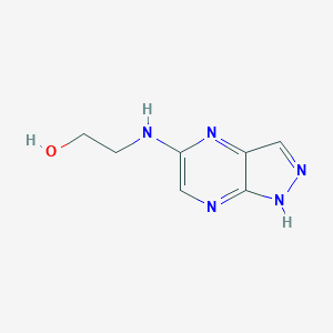 molecular formula C7H9N5O B055061 2-(1h-Pyrazolo[3,4-b]pyrazin-5-ylamino)ethanol CAS No. 116527-66-3