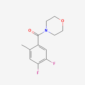 molecular formula C12H13F2NO2 B5506122 4-(4,5-二氟-2-甲基苯甲酰)吗啉 