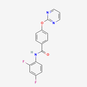 molecular formula C17H11F2N3O2 B5506136 N-(2,4-difluorophenyl)-4-(2-pyrimidinyloxy)benzamide 