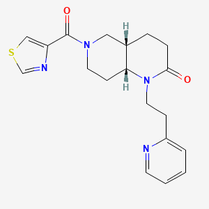(4aS*,8aR*)-1-(2-pyridin-2-ylethyl)-6-(1,3-thiazol-4-ylcarbonyl)octahydro-1,6-naphthyridin-2(1H)-one
