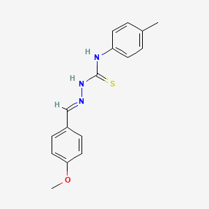 molecular formula C16H17N3OS B5506159 4-methoxybenzaldehyde N-(4-methylphenyl)thiosemicarbazone 