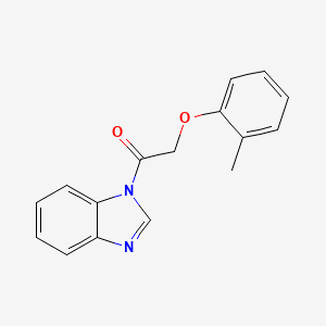 molecular formula C16H14N2O2 B5506185 1-[(2-methylphenoxy)acetyl]-1H-benzimidazole 