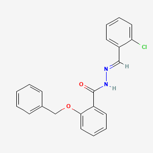 molecular formula C21H17ClN2O2 B5506187 2-(苯甲氧基)-N'-(2-氯苄叉亚甲基)苯甲酰肼 
