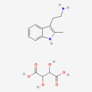 molecular formula C15H20N2O6 B5506206 [2-(2-methyl-1H-indol-3-yl)ethyl]amine 2,3-dihydroxysuccinate (salt) 