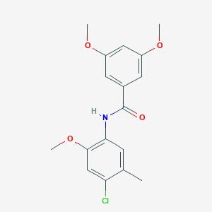 molecular formula C17H18ClNO4 B5506212 N-(4-chloro-2-methoxy-5-methylphenyl)-3,5-dimethoxybenzamide 