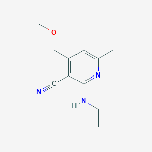 molecular formula C11H15N3O B5506234 2-(ethylamino)-4-(methoxymethyl)-6-methylnicotinonitrile 