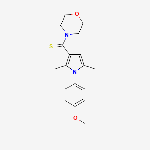 molecular formula C19H24N2O2S B5506255 4-{[1-(4-ethoxyphenyl)-2,5-dimethyl-1H-pyrrol-3-yl]carbonothioyl}morpholine 