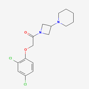 molecular formula C16H20Cl2N2O2 B5506268 1-{1-[(2,4-二氯苯氧基)乙酰]-3-氮杂环丁基}哌啶 