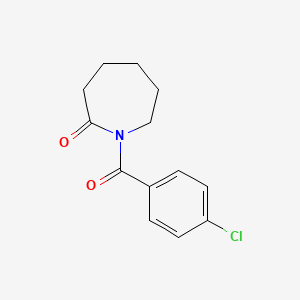 molecular formula C13H14ClNO2 B5506297 1-(4-chlorobenzoyl)-2-azepanone CAS No. 5515-07-1
