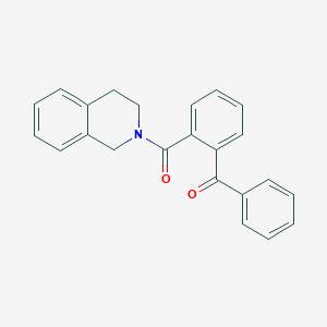 molecular formula C23H19NO2 B5506318 [2-(3,4-dihydro-2(1H)-isoquinolinylcarbonyl)phenyl](phenyl)methanone 