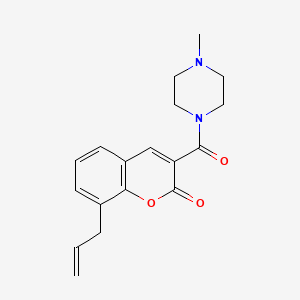 molecular formula C18H20N2O3 B5506339 8-allyl-3-[(4-methyl-1-piperazinyl)carbonyl]-2H-chromen-2-one 