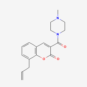 molecular formula C18H20N2O3 B5506339 8-烯丙基-3-[(4-甲基-1-哌嗪基)羰基]-2H-色烯-2-酮 