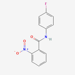 molecular formula C13H9FN2O3 B5506345 N-(4-氟苯基)-2-硝基苯甲酰胺 