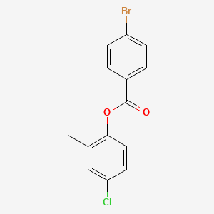 molecular formula C14H10BrClO2 B5506357 4-氯-2-甲基苯基-4-溴苯甲酸酯 