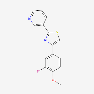 3-[4-(3-fluoro-4-methoxyphenyl)-1,3-thiazol-2-yl]pyridine
