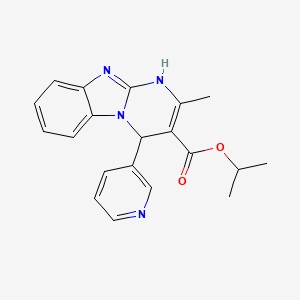 molecular formula C20H20N4O2 B5506393 isopropyl 2-methyl-4-(3-pyridinyl)-1,4-dihydropyrimido[1,2-a]benzimidazole-3-carboxylate 