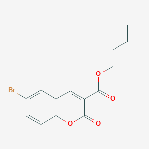 molecular formula C14H13BrO4 B5506405 butyl 6-bromo-2-oxo-2H-chromene-3-carboxylate 